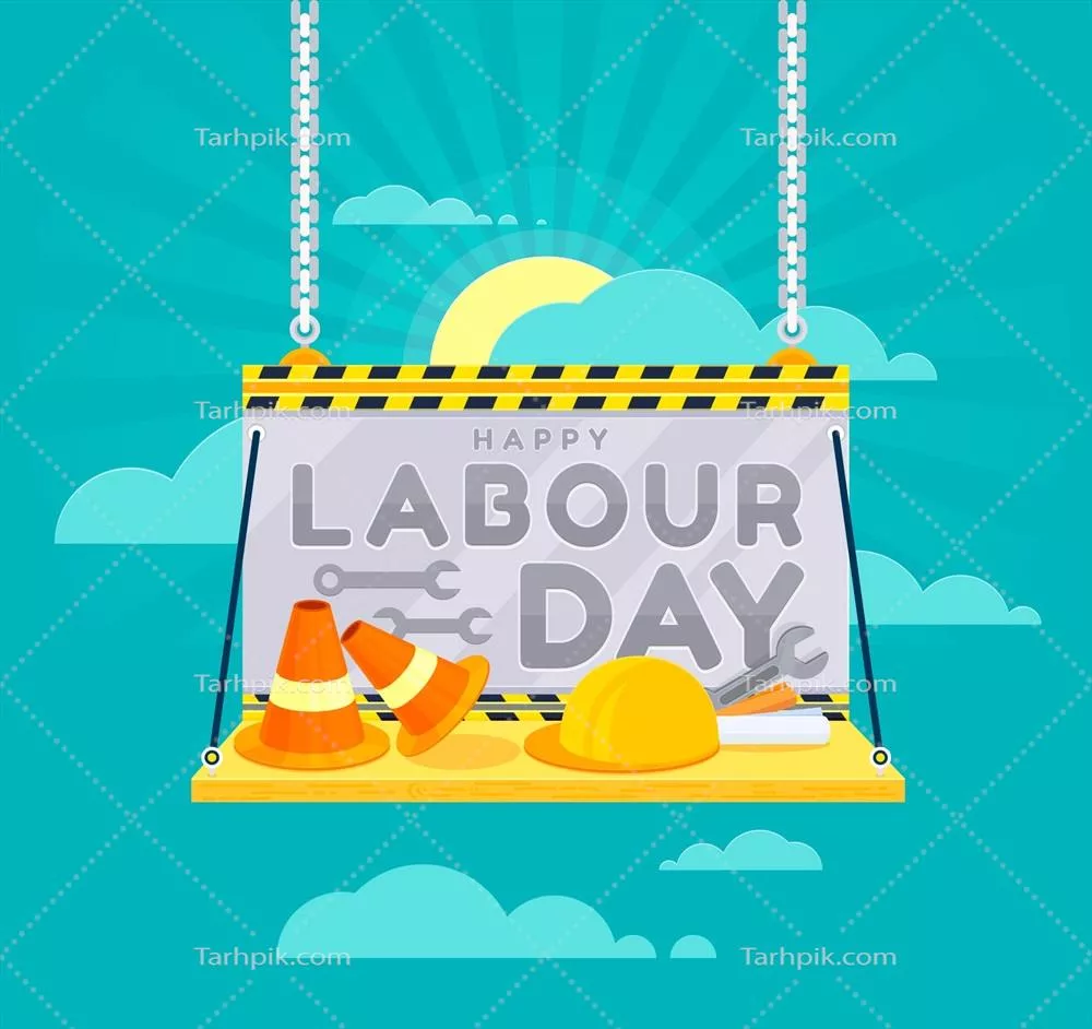 طرح وکتور پسزمینه روز کارگر برای جشن کارگران در سرتاسر جهان