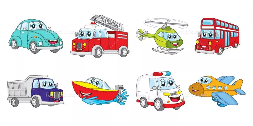 مجموعه وکتور حمل و نقل زمینی، دریایی و هوایی به صورت کامل و جامع