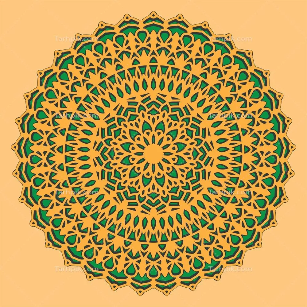 وکتور الگوهای ماندالا اسلامی برش لیزری سه بعدی با طراحی دقیق و زیبا