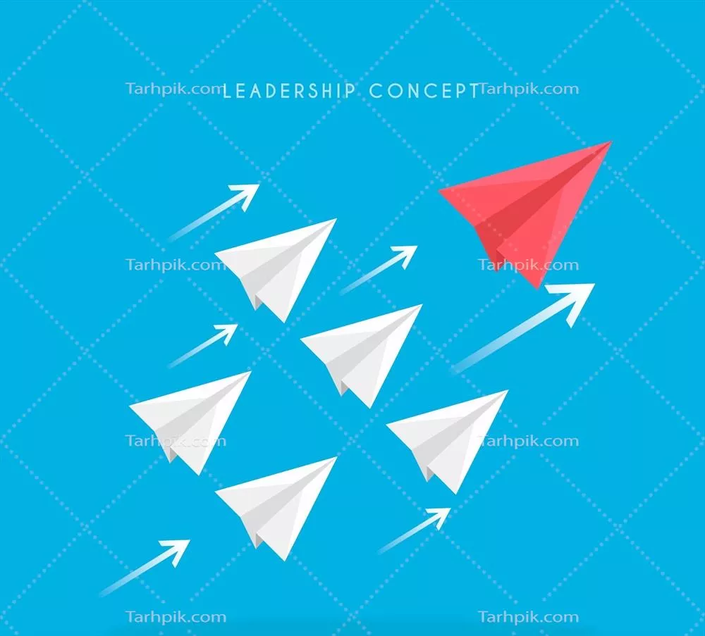 مفاهیم رهبری در سبک گرافیکی و وکتوری مسطح به تصویر کشیده شده است