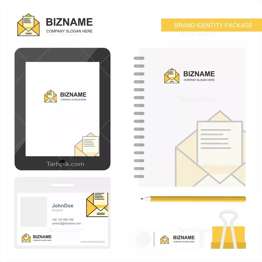 وکتور کارتهای شغلی، لوگوها، تابلوها و برنامههای یادداشت در PVC برای کارمندان