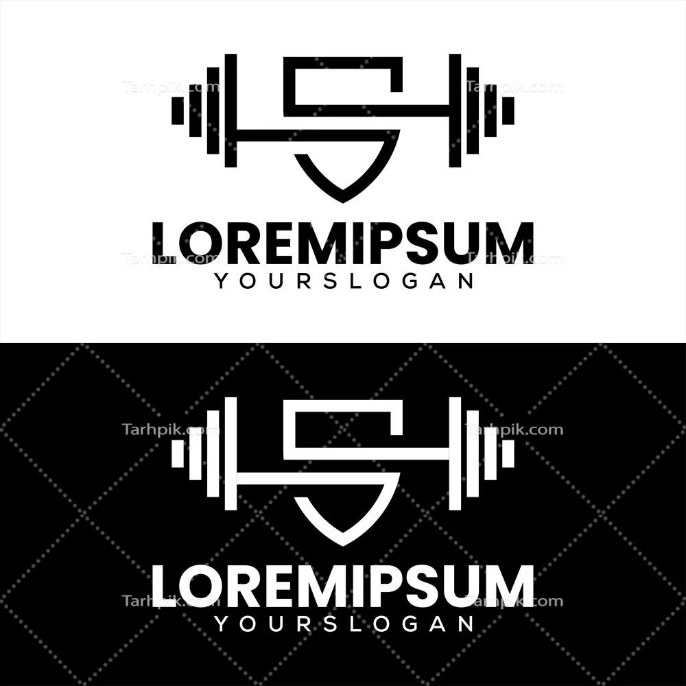 طراحی لوگوی ورزشی با حرف S - الگوی وکتور برای باشگاه و بدنسازی