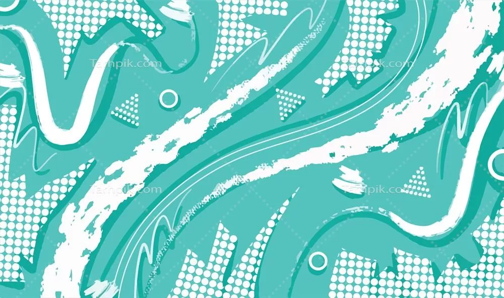 پسزمینه وکتوری آبی روشن و فیروزهای با تزئینات سفید منحصر به فرد