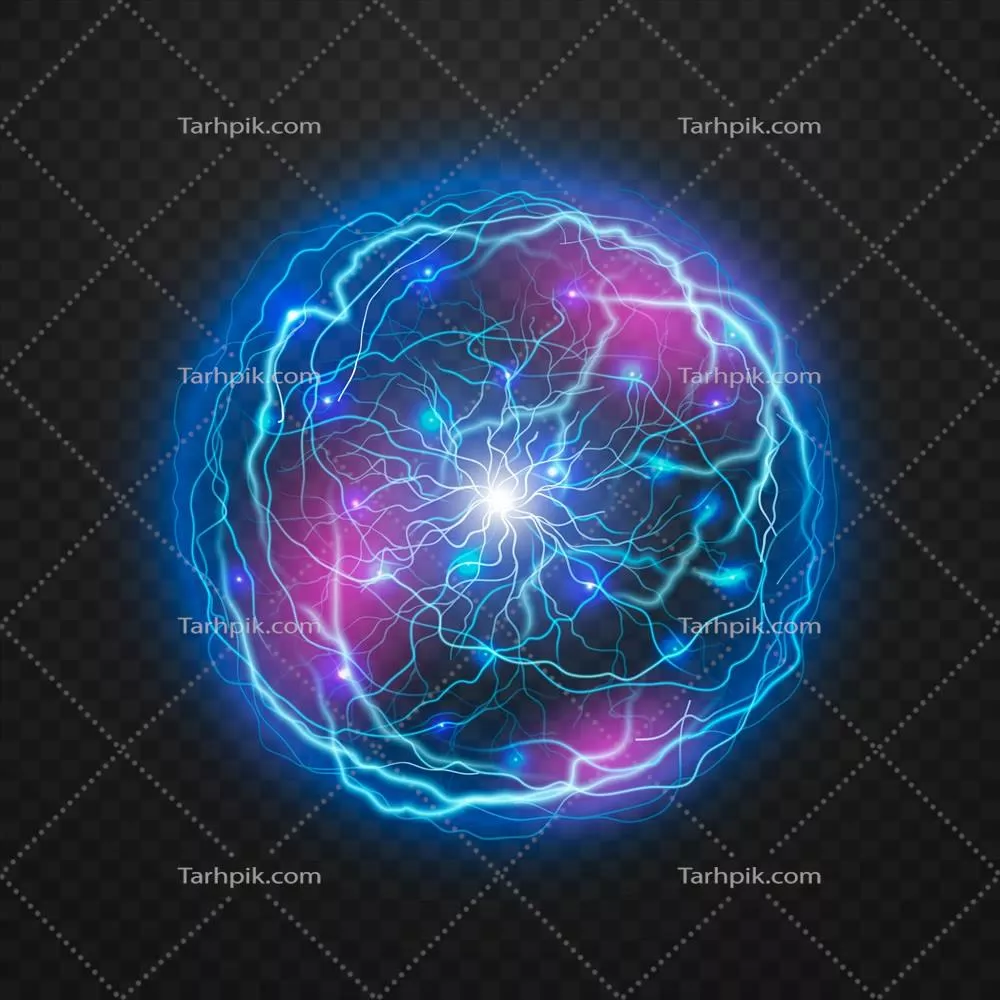 افکت نورانی با توپ الکتریکی و طراحی وکتور زیبا