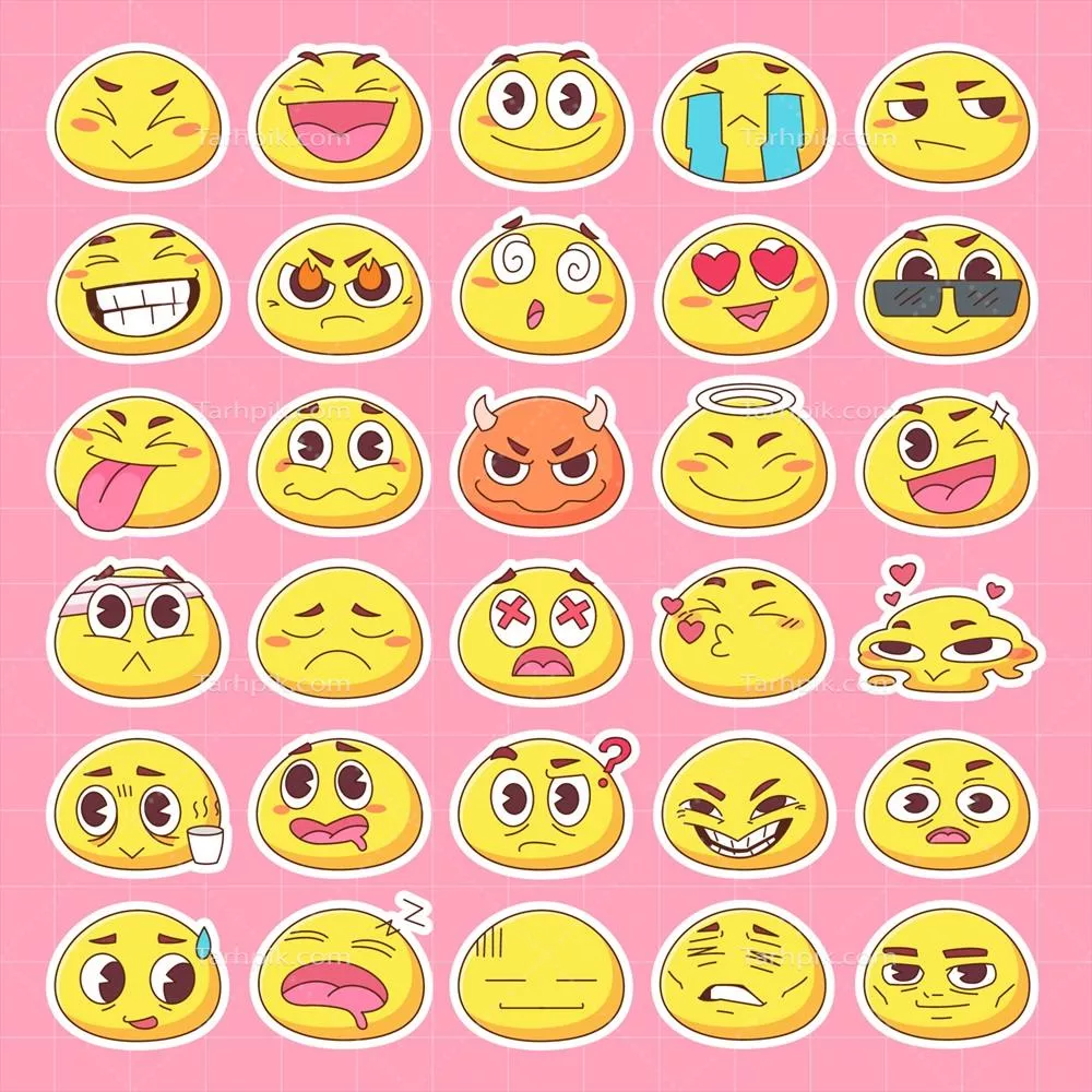 وکتور برچسبهای هنری خطی با طراحیهای غلیظ و ریترو به سبک هیپی و سایکدلیک