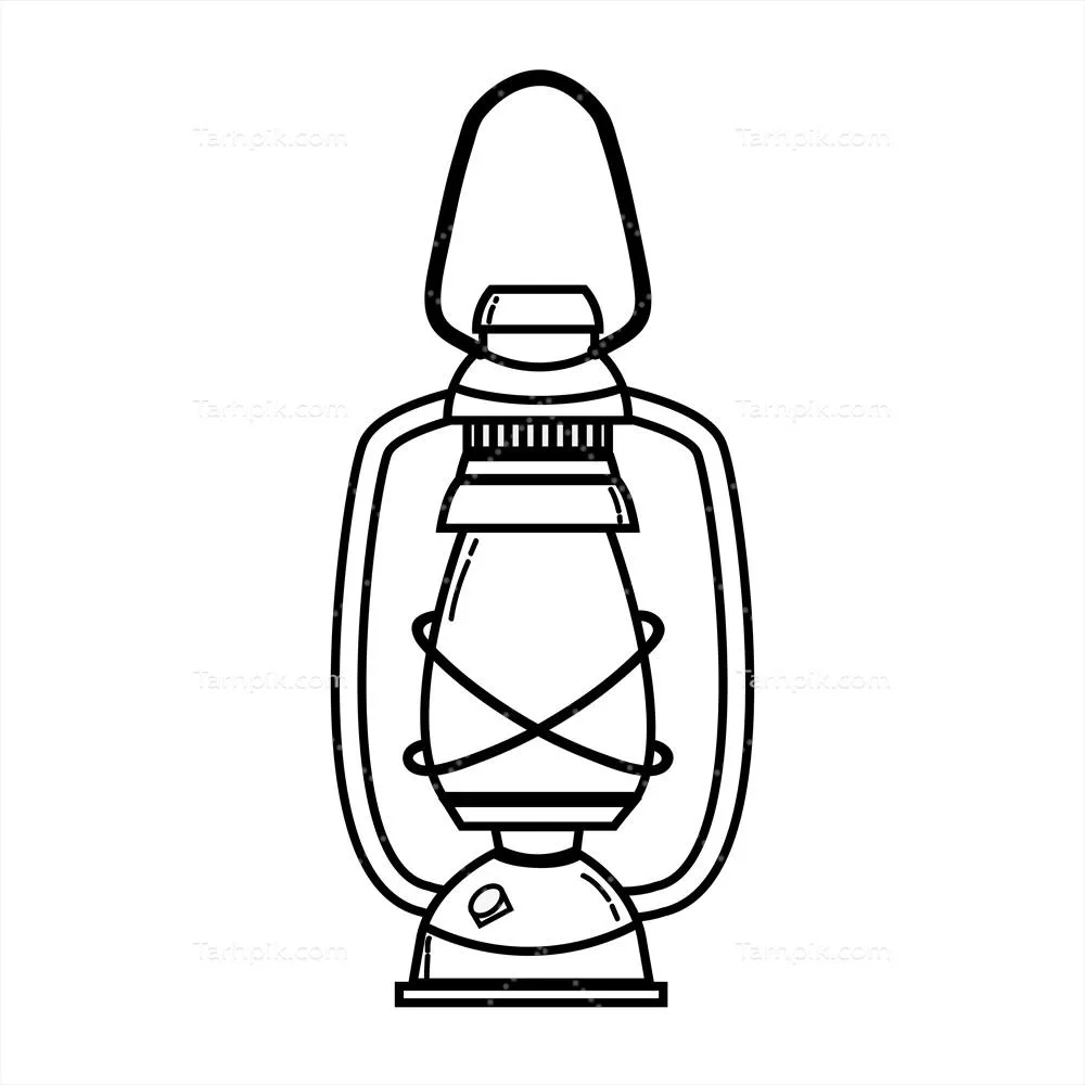 تصویر وکتوری لامپ قدیمی با طراحی دستی به سبک رترو