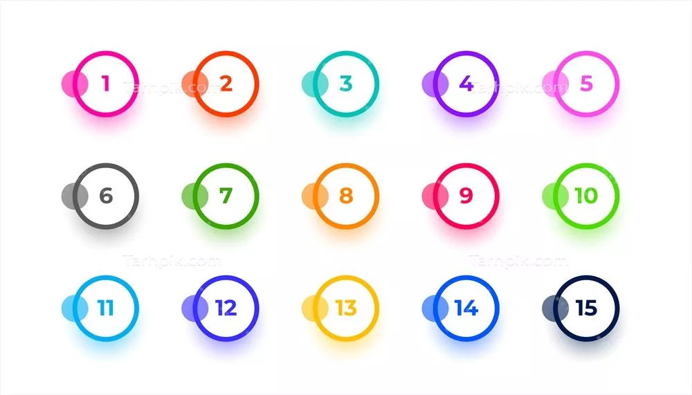 مجموعه نمادهای نقطه‌گذاری با شکل مارپیچ و استایل خطی وکتور