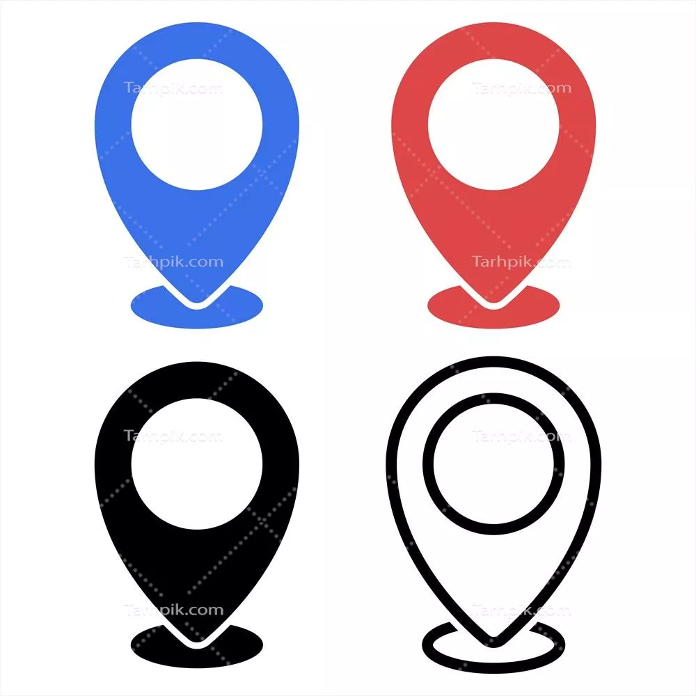 نقشه موقعیت با رنگ های متنوع و طراحی وکتور برای استفاده های مختلف