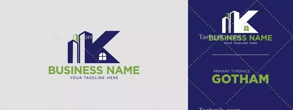 وکتور قالب لایهای لوگو برای مشاغل املاک و مستغلات، آپارتمان و اجاره خانه