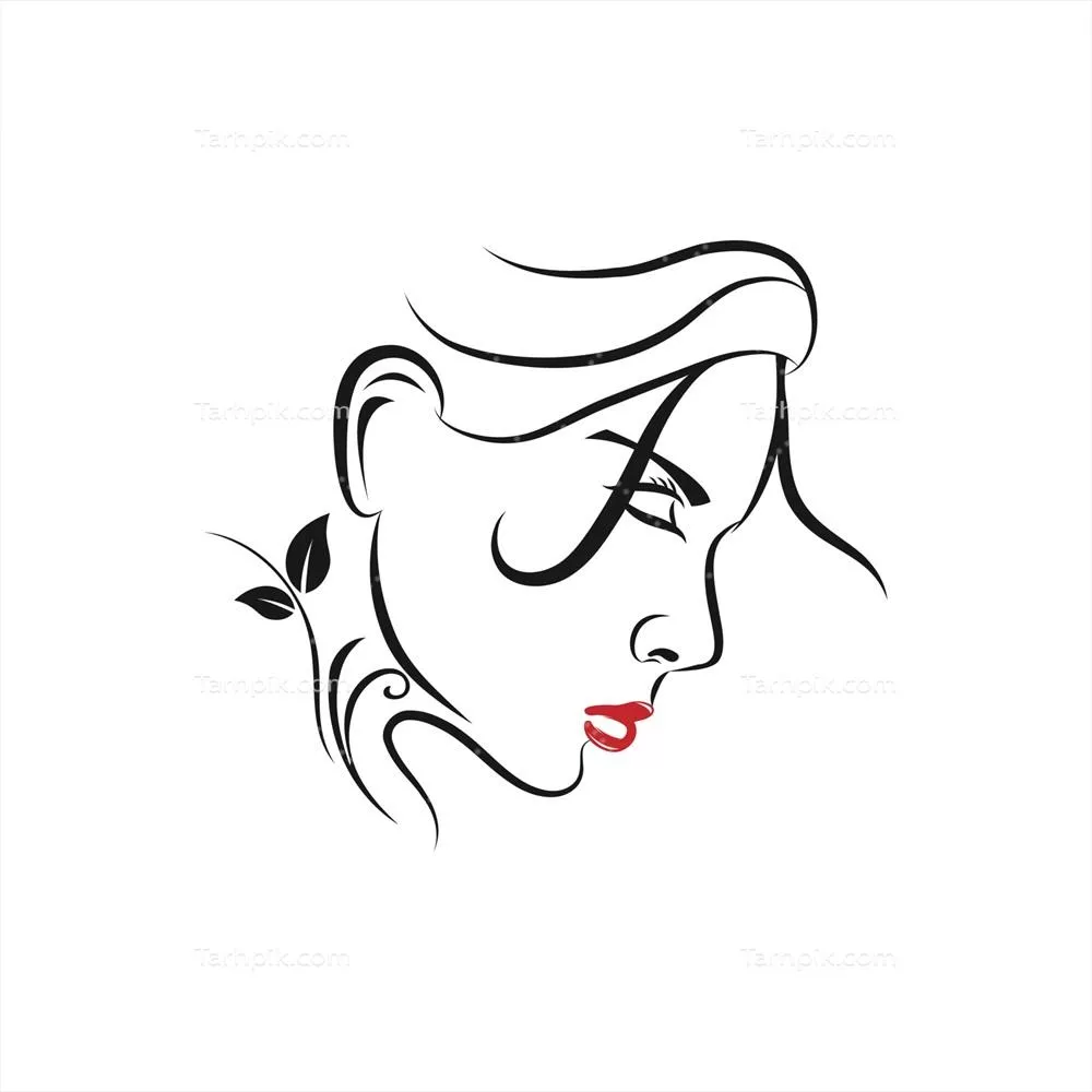 وکتور لوگوی صورت زنانه برای سالن زیبایی و خدمات زیبایی