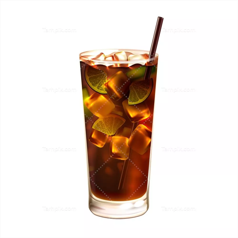 طراحی وکتور واقعگرایانه نوشیدنی لانگ آیلند آیس تی | Long Island Iced Tea