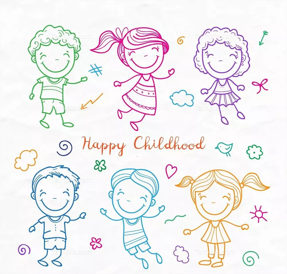 مجموعه نقاشیهای رنگارنگ و زیبا برای کودکان به صورت وکتور