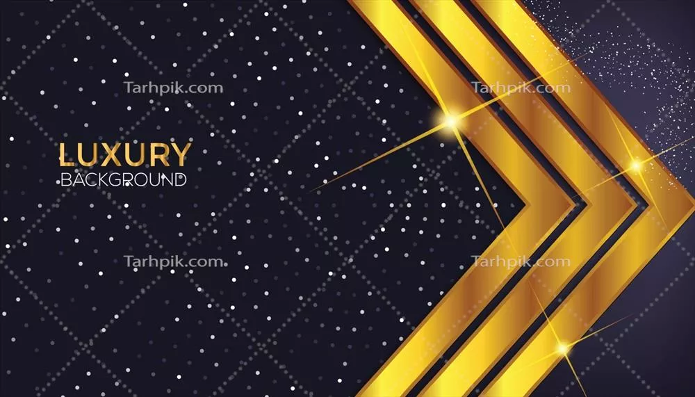وکتور خطوط تجملاتی مدرن و انتزاعی در رنگهای تیره و طلایی
