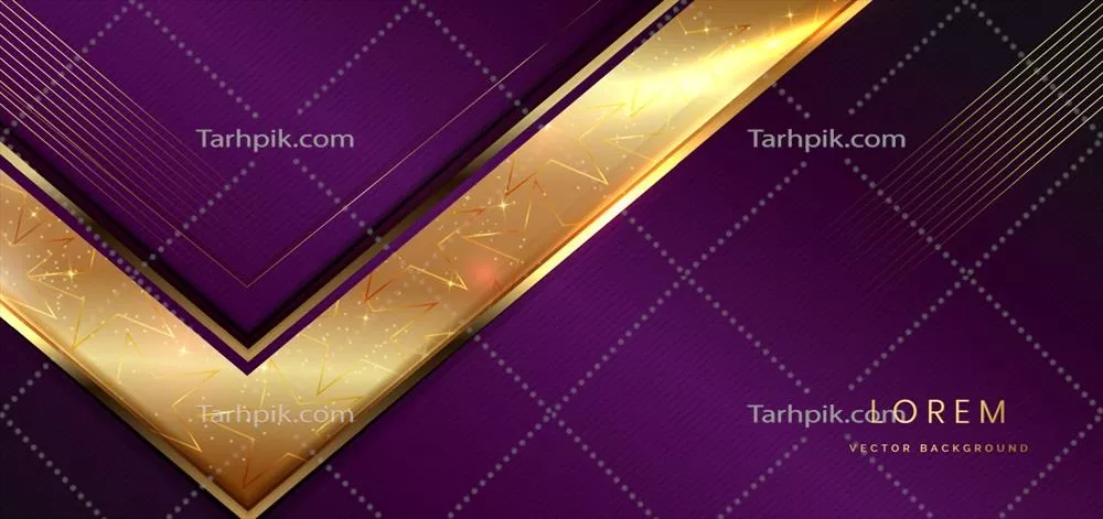 وکتور الگوی سه بعدی لوکس و زیبا با مثلث طلایی و نورپردازی شگفتانگیز