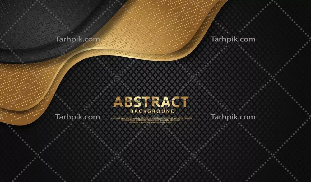 وکتور لایهگذاری لوکس و شیک موجی انتزاعی بر روی پسزمینه سیاه