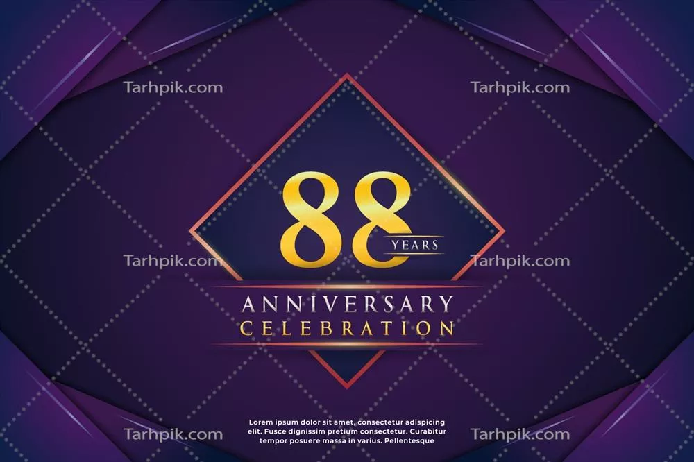 وکتور طراحی پس زمینه لوکس برای جشن سالگرد با گرایش های خاص