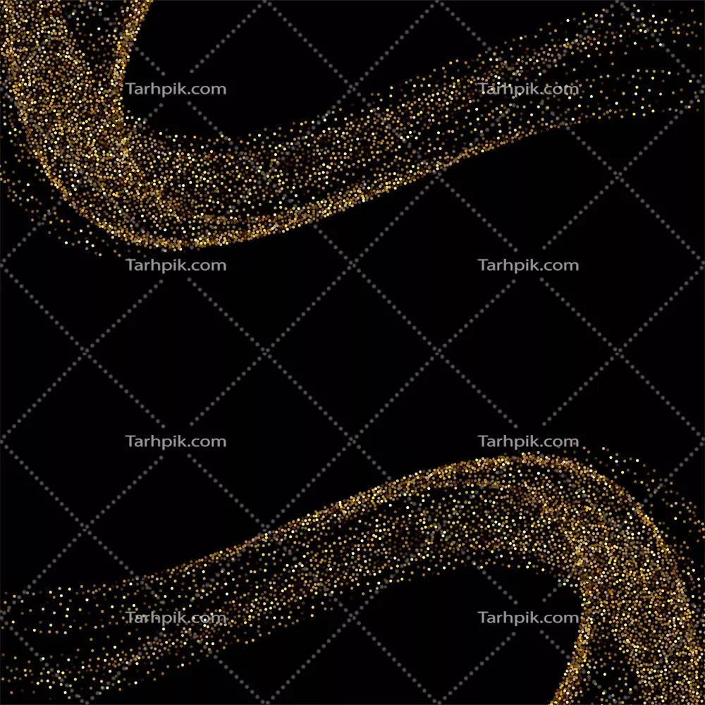 پسزمینه لوکس با ذرات طلایی درخشان و موجهای وکتوری زیبایی