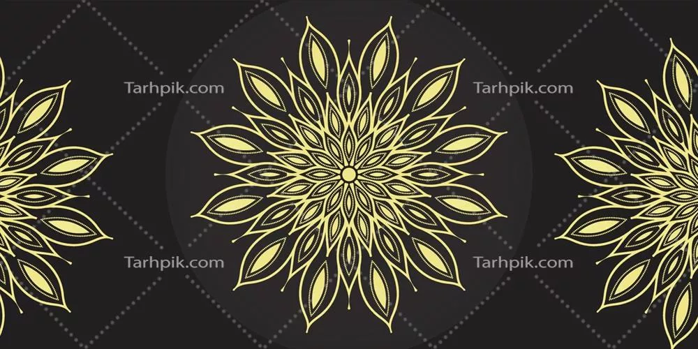 وکتور طرح زمینه لوکس و طلایی با طراحی ماندالا برای استفاده در پروژه‌ها