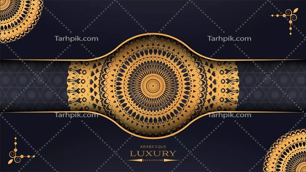 وکتور مدال طلایی لوکس با طراحی منحنی و کاغذ سیاه تودرتو