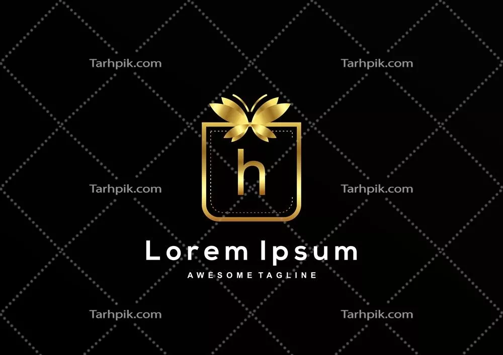 وکتور کلکسیون طراحی لوگوی حروف لوکس با نماد حرف H