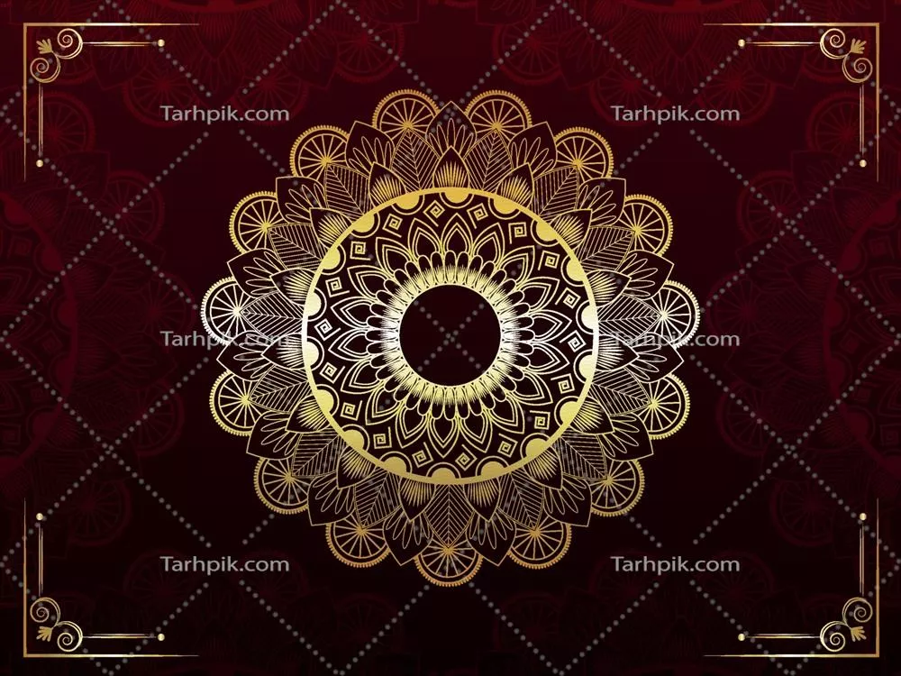 وکتور پسزمینه لوکس ماندا با الگوی عربسک برای طراحیهای هنری و دکوراسیون