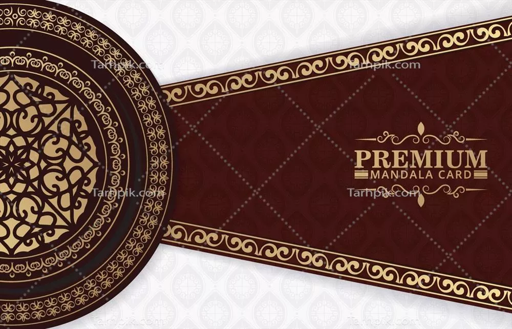 وکتور پسزمینه لوکس ماندالابه همراه قابهای تزئینی و زیبا