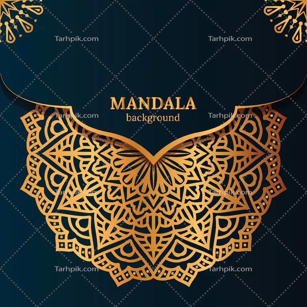 وکتور پسزمینه تزئینی لوکس با الگوی ماندالا و عناصر قومی