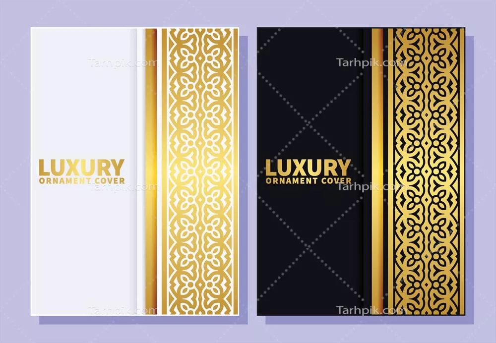 وکتور مجموعه جلد کتاب الگوهای زینتی لوکس و منحصر به فرد