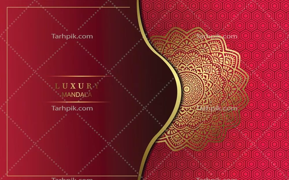 وکتور پسزمینه لوکس تزیینی با طرح ماندالا و آرایههای عربی اسلامی