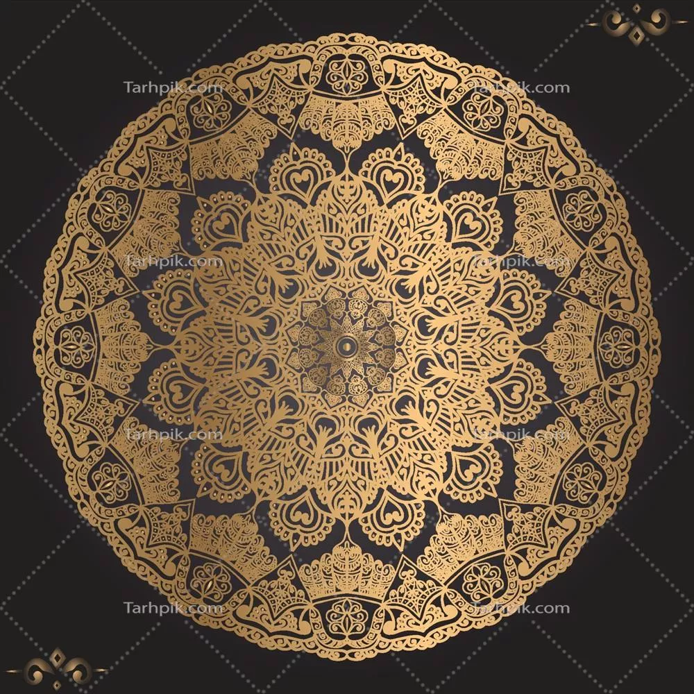 وکتور طرح پسزمینه لوکس و زینتی با طراحی ماندالا