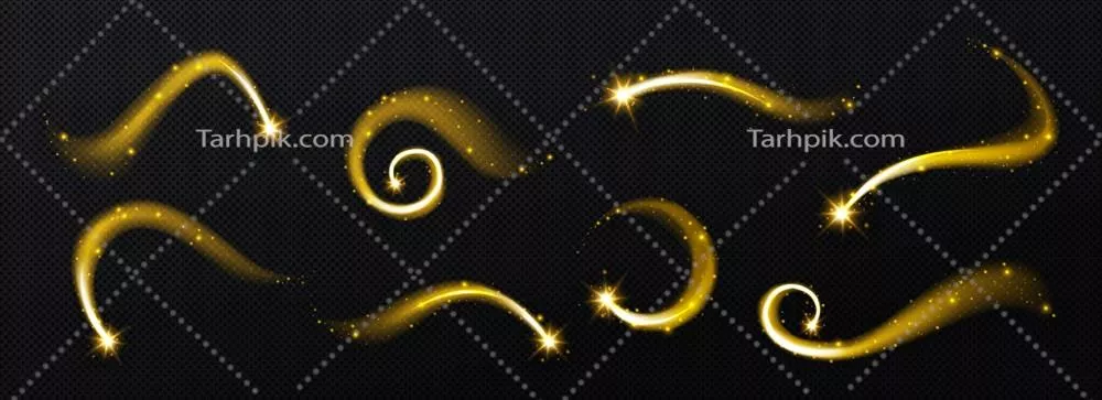 وکتور افکت پیچش مارپیچ جادویی با ستارهها و درخششهای خیرهکننده