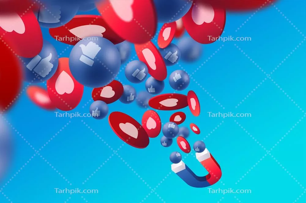 وکتور جاذب قلب و علامت تایید با طراحی مدرن