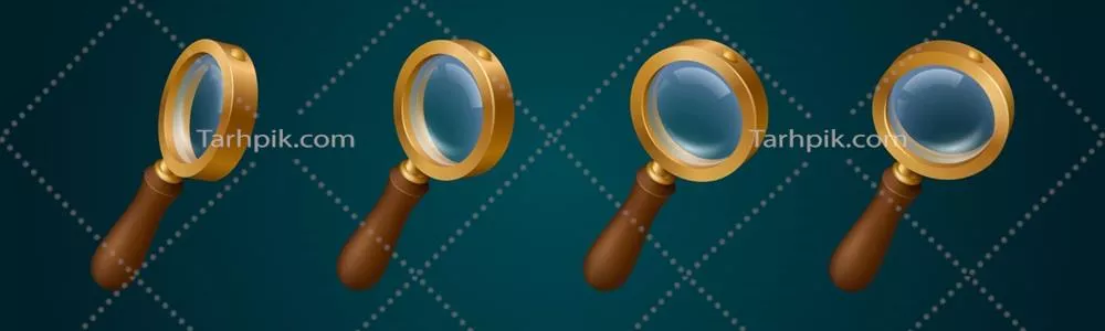 وکتور آیکون‌های بزرگنمایی 3D: ابزار ذره‌بین برای زوم کردن و مشاهده جزئیات