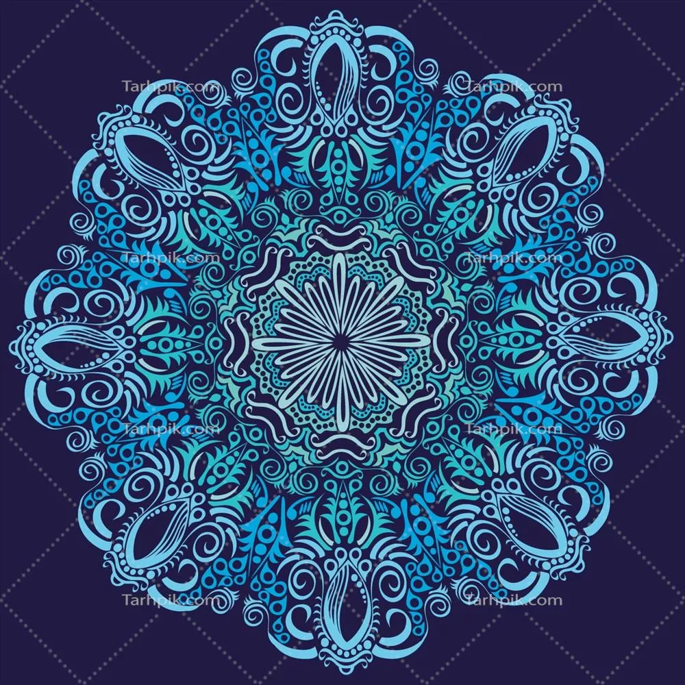 طراحی پس‌زمینه وکتور ماندالا با الگوهای هندسی زیبا و جالب