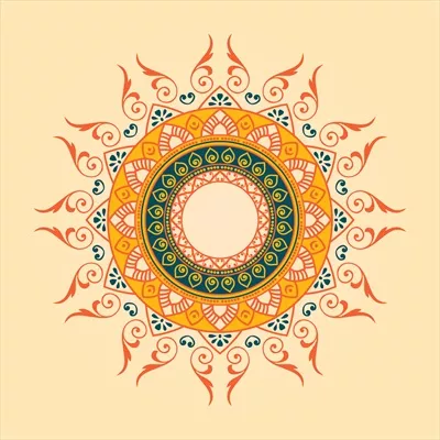 وکتور طرح زمینه ماندا برای هنر و طراحی مدرن با الهام از اشکال هندسی