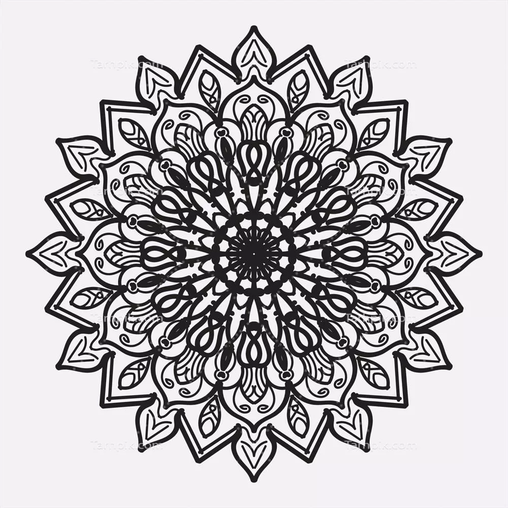 وکتور کتاب رنگآمیزی ماندلاها: تزئینات دایرهای زیبا و جذاب