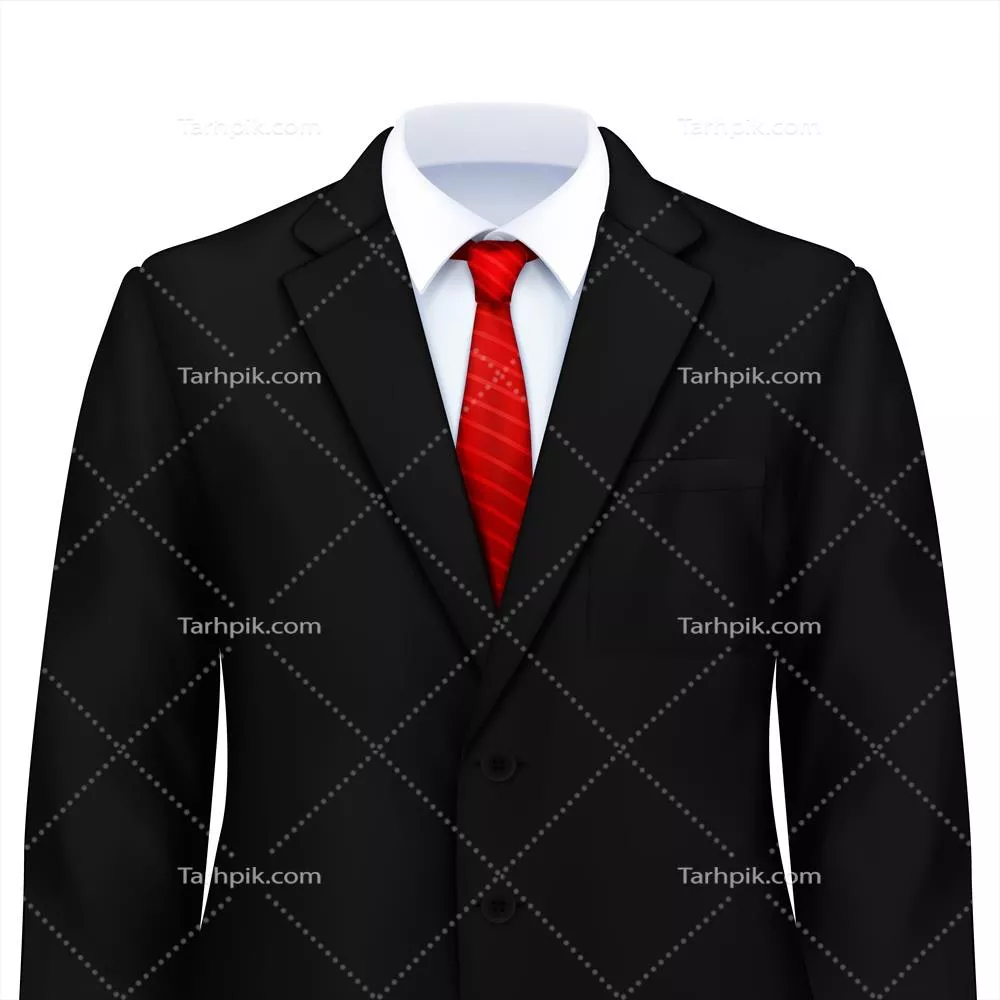 وکتور ترکیب واقعگرایانه مردانه با لباس هوشمند شامل پیراهن سفید، کراوات، و کت