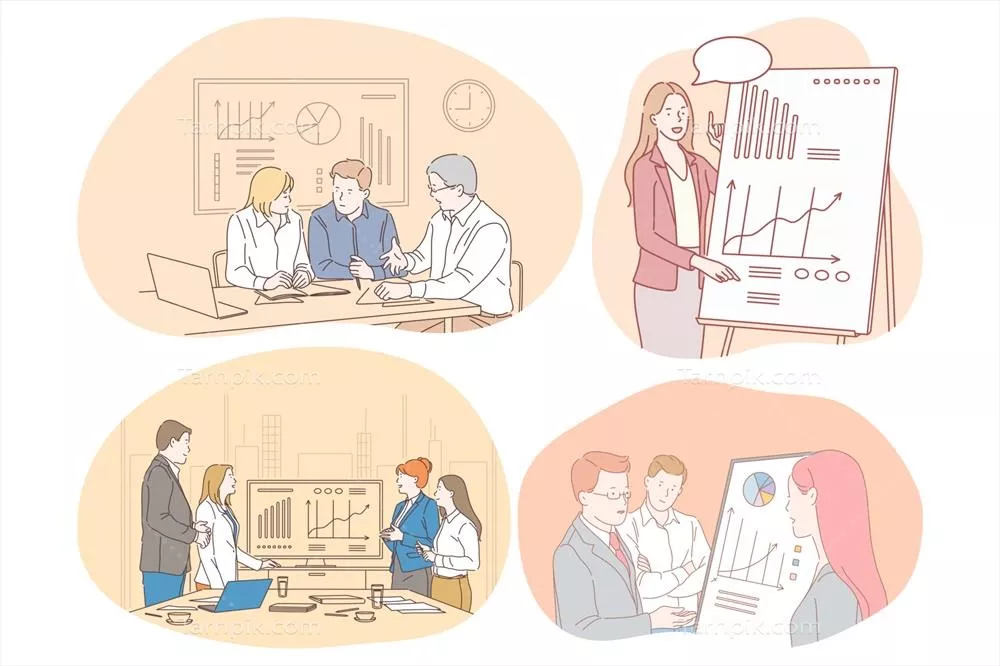 وکتور بازاریابی و مالی: همکاری تیمی در ارتباطات کسب و کار