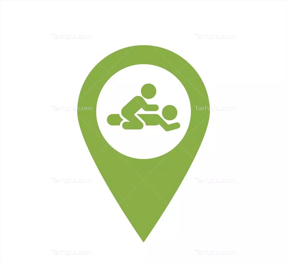 نقشه وکتوری نشانگر سبز ماساژ با طراحی منحصر به فرد