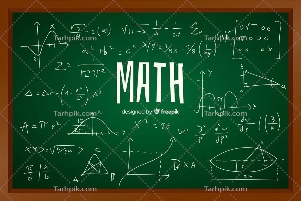 پسزمینه وکتور تخته سیاه ریاضی با طراحی و عناصر جذاب