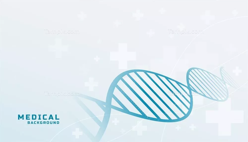 وکتور پسزمینه پزشکی با شکل DNA: طراحی و گرافیک پزشکی مدرن