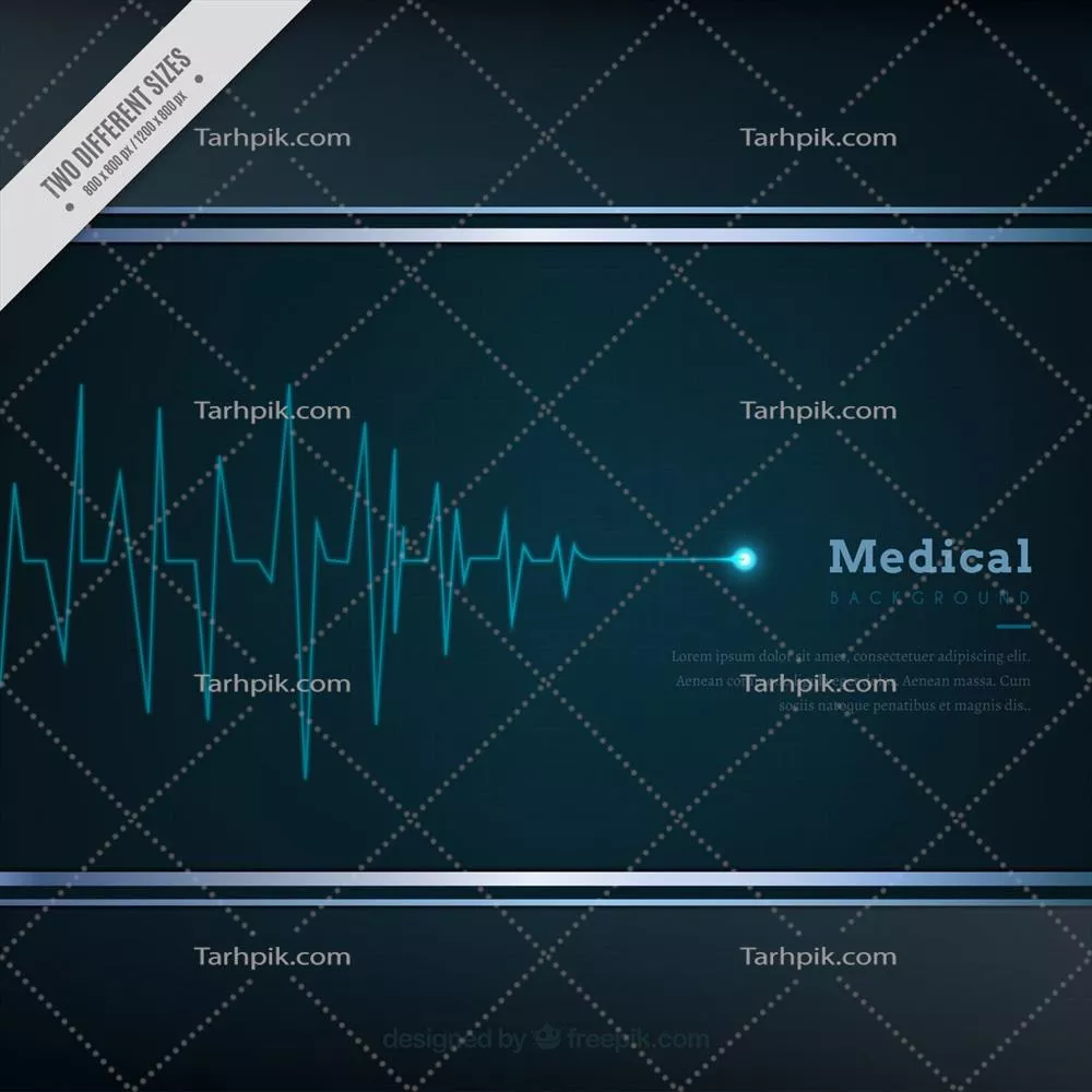 پس‌زمینه وکتور نمودار قلبی پزشکی با جزئیات پیچیده و کاربردهای درمانی