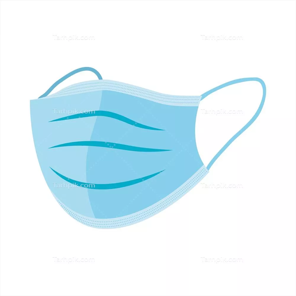 وکتور آیکون پزشکی ماسک به عنوان لوازم جانبی ایزوله شده