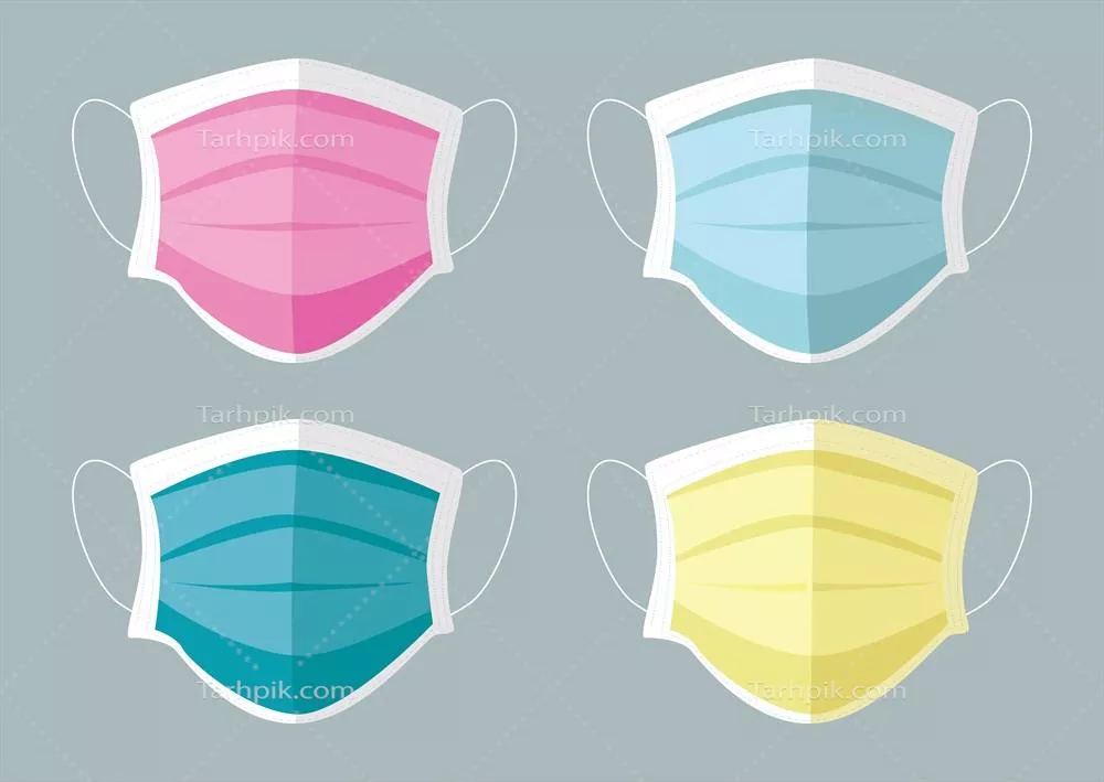 وکتور ماسک پزشکی محافظت در برابر کووید-۱۹ برای ایمنی و سلامت