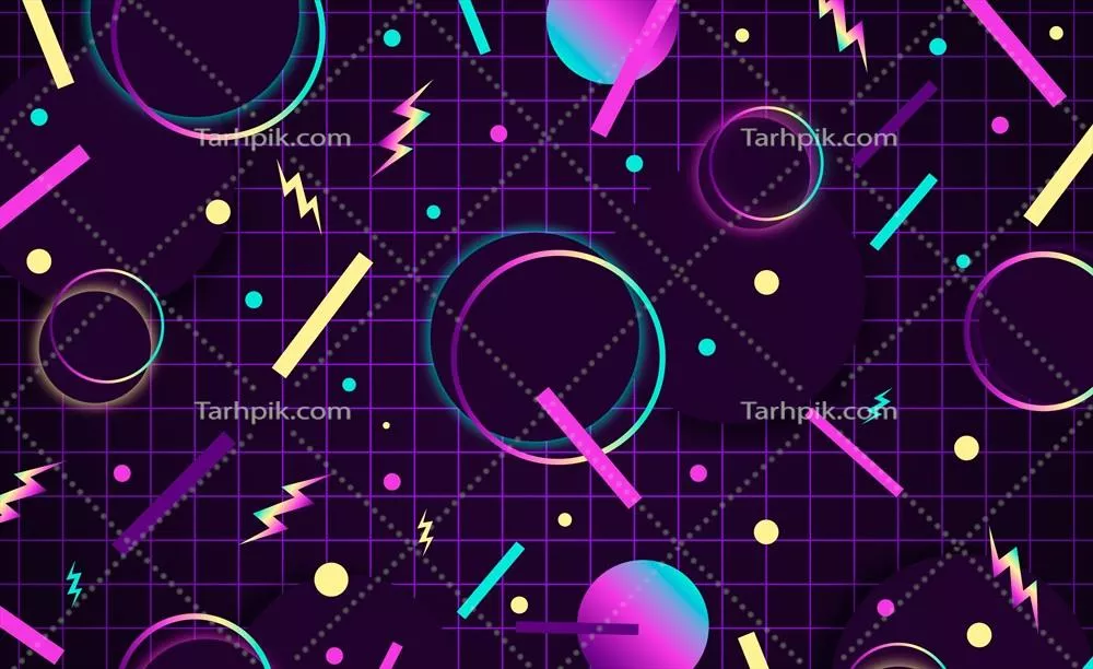 پسزمینهی وکتور هندسی به سبک ممفیس با طراحی مدرن و جذاب