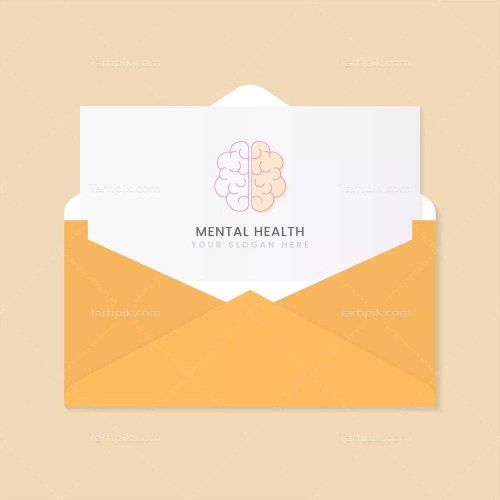 برشور تبلیغاتی سلامت روان: طراحی و مفهوم دریک وکتور جذاب