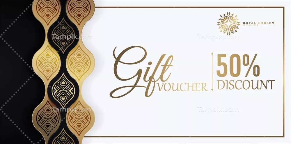 وکتور طراحی الگوی کارت هدیه لوکس مخصوص منوی رستوران