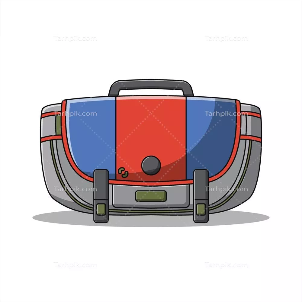 تصویر وکتوری از کیسه پیامرسان صاف روی زمینه سفید