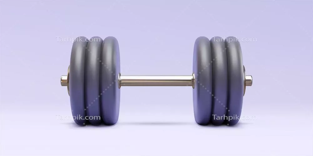 دومبل فلزی واقع‌گرایانه، تصویر وکتور ایزوله شده