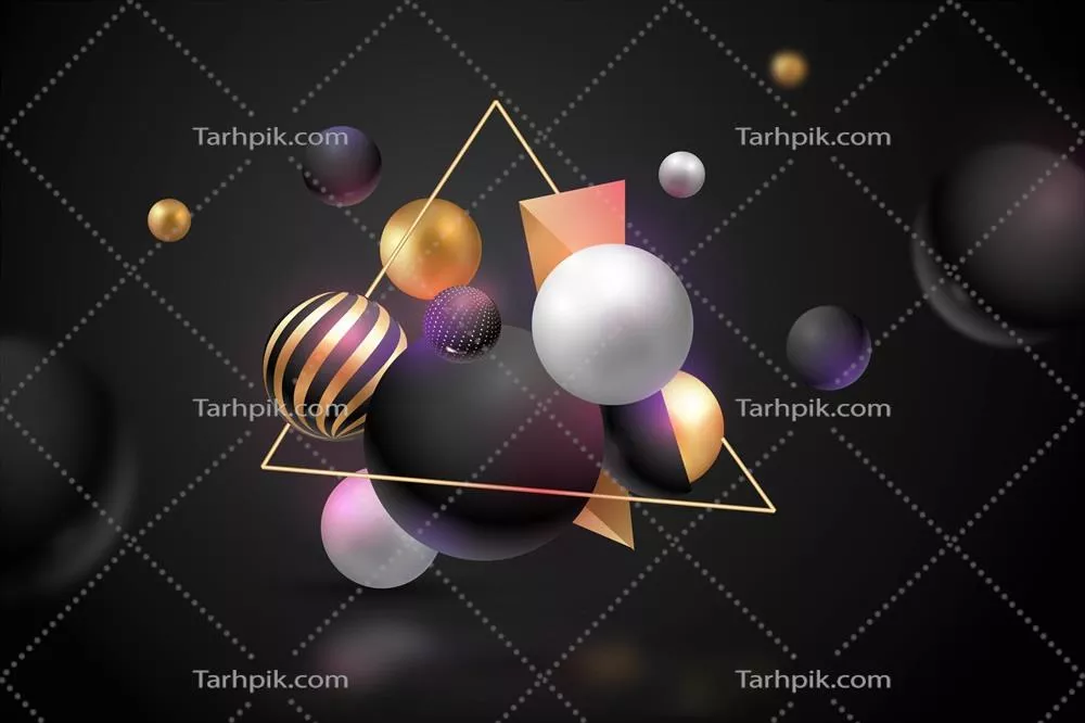 پسزمینه بافت فلزی سهبعدی کرهها با کیفیت بالای وکتور